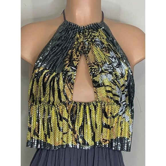 New. SKY chain mail animal print mini dress. Normally $268 - Picture 2 of 14